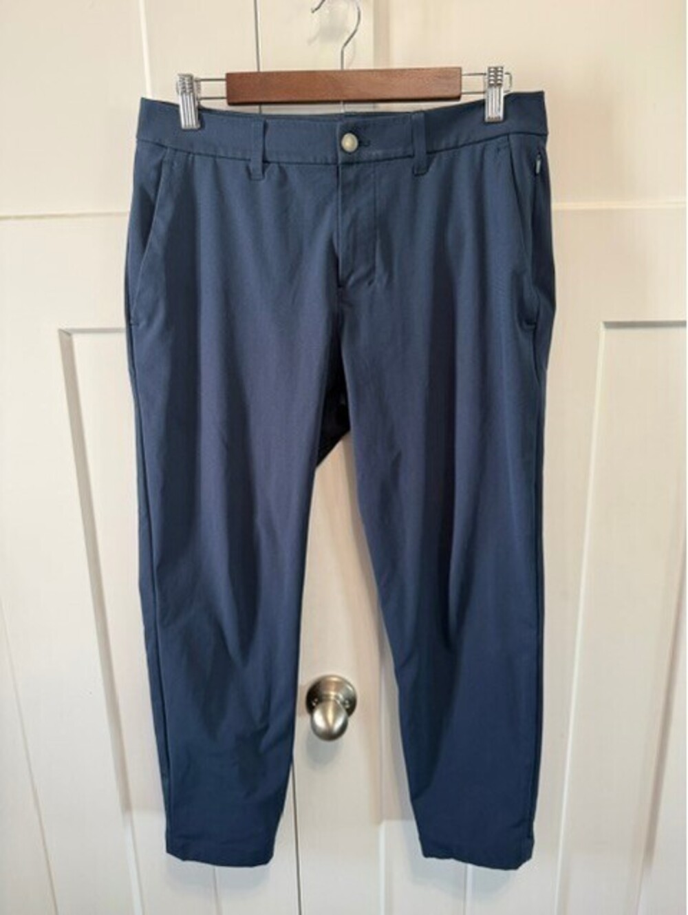 Lululemon Men's ABC classic fit trousers in Navy square dot size 30
